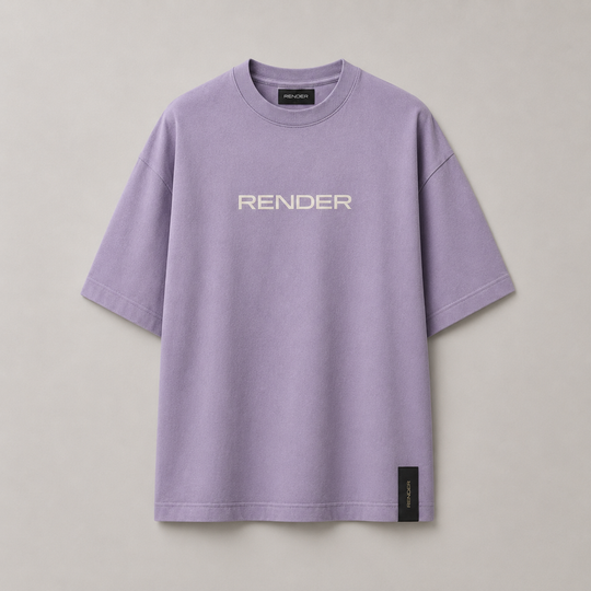 RENDER Lavender Oversized Drop Shoulder T-Shirt