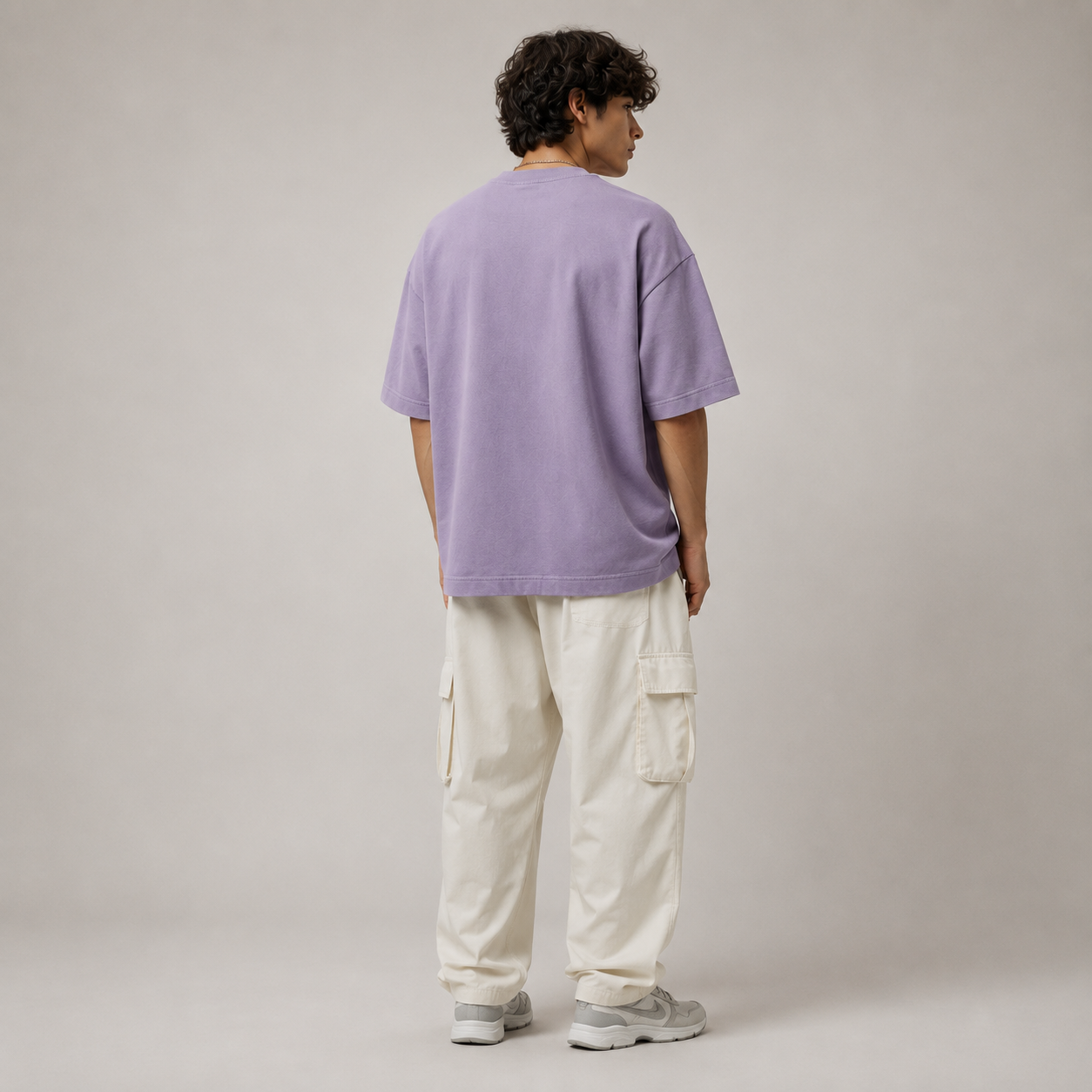 RENDER Lavender Oversized Drop Shoulder T-Shirt