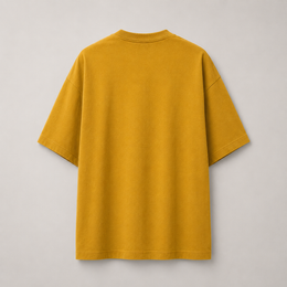 RENDER Mustard Oversized Drop Shoulder T-Shirt