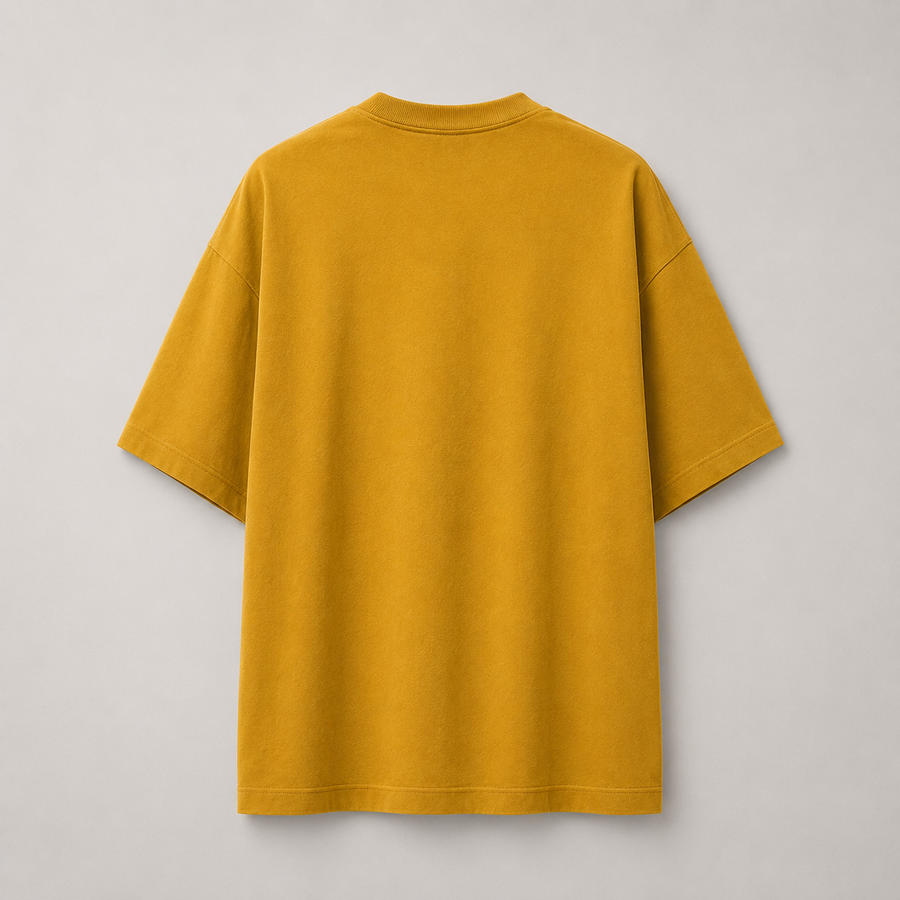 RENDER Mustard Oversized Drop Shoulder T-Shirt
