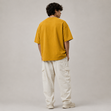 RENDER Mustard Oversized Drop Shoulder T-Shirt