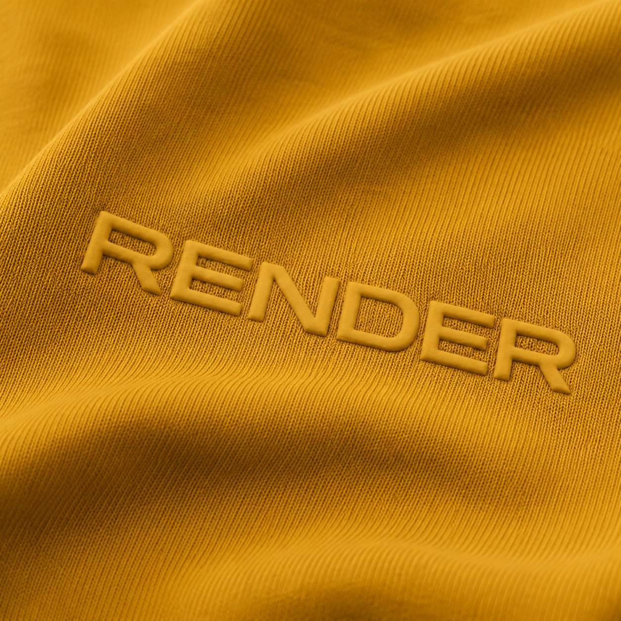 RENDER Mustard Oversized Drop Shoulder T-Shirt
