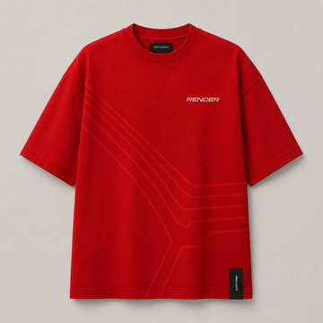 RENDER Phoenix Form Oversized T-Shirt — Red