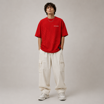 RENDER Phoenix Form Oversized T-Shirt — Red