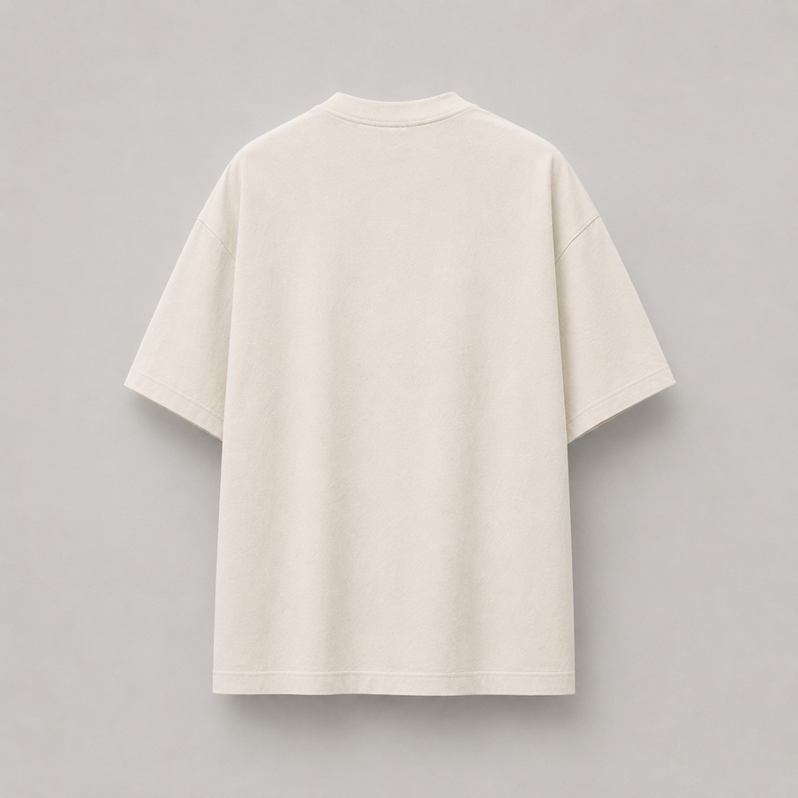 RENDER Ivory Oversized Drop Shoulder T-Shirt