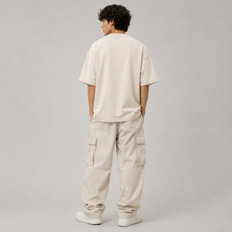 RENDER Ivory Oversized Drop Shoulder T-Shirt
