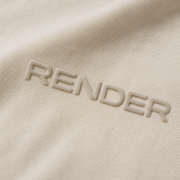 RENDER Ivory Oversized Drop Shoulder T-Shirt