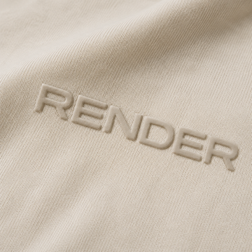 RENDER Ivory Oversized Drop Shoulder T-Shirt