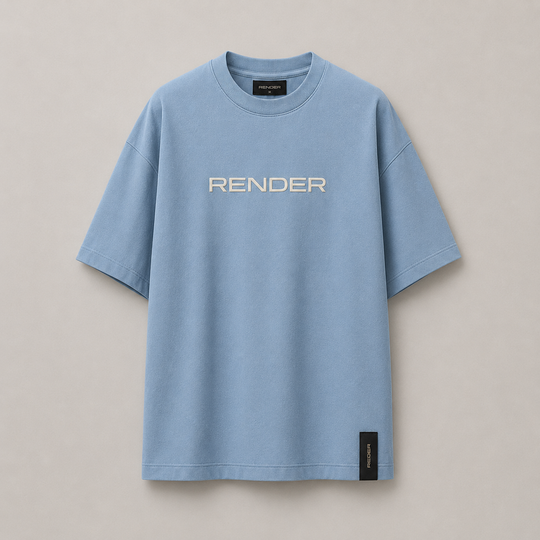 RENDER Skyline Blue Oversized T-Shirt