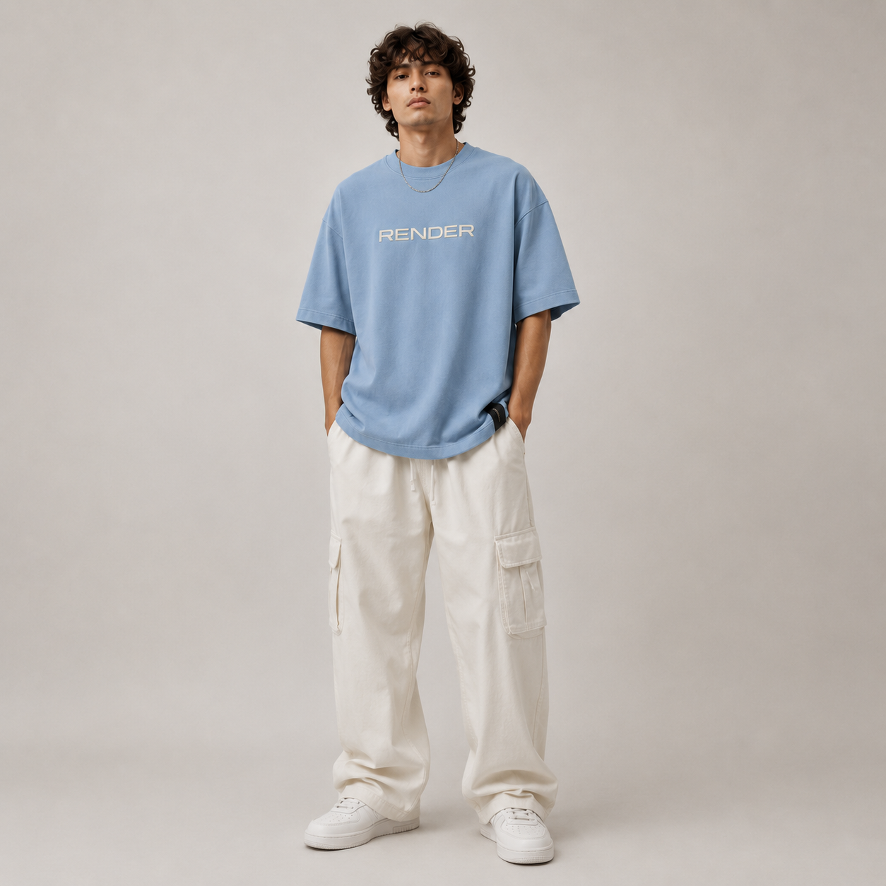 RENDER Skyline Blue Oversized T-Shirt