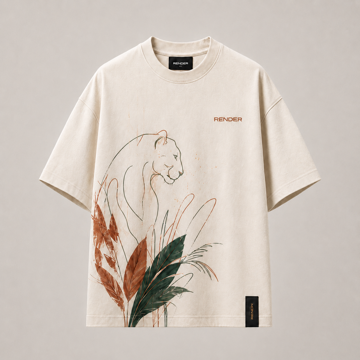 RENDER Wild Origin Oversized Tee – Ivory
