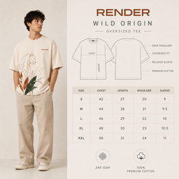 RENDER Wild Origin Oversized Tee – Ivory