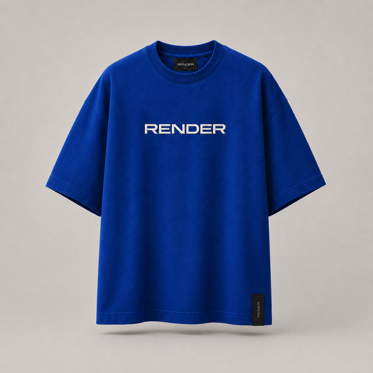 RENDER Royal Blue Heavyweight Oversized T-Shirt