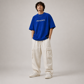 RENDER Royal Blue Heavyweight Oversized T-Shirt