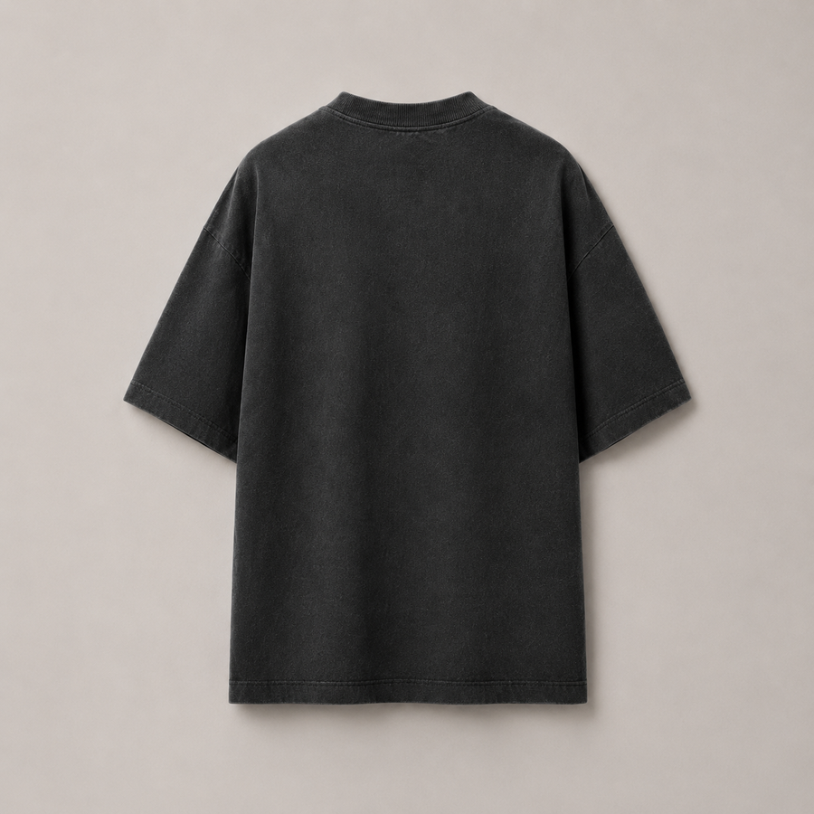 RENDER Charcoal Black Oversized Drop Shoulder T-Shirt