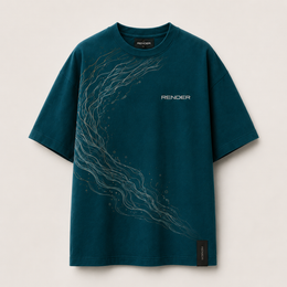 RENDER Aqua Vortex Oversized Tee