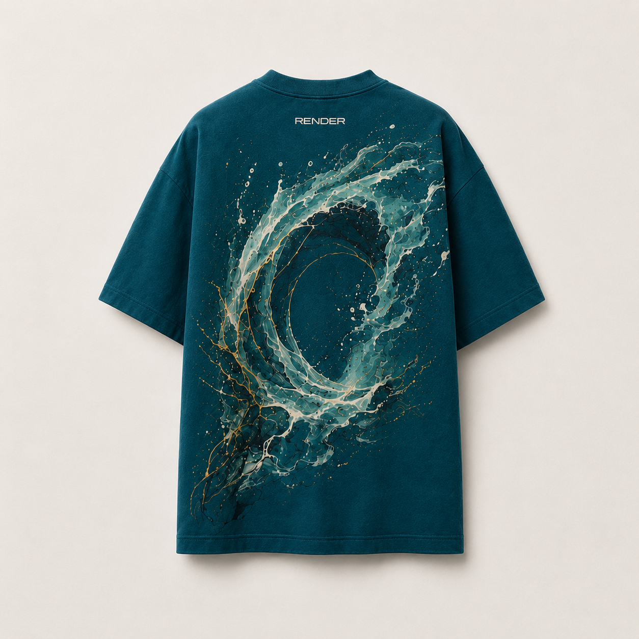 RENDER Aqua Vortex Oversized Tee
