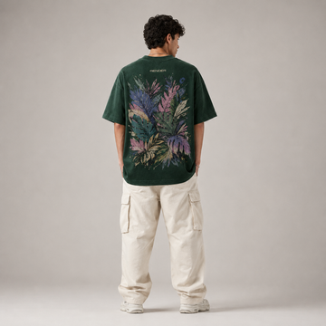 RENDER Forest Green Tropical Oversized T-Shirt