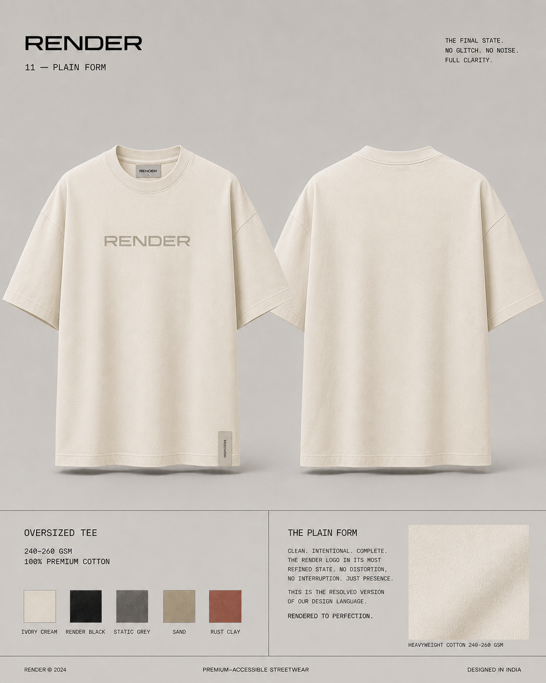 Plain Form Ivory Cream